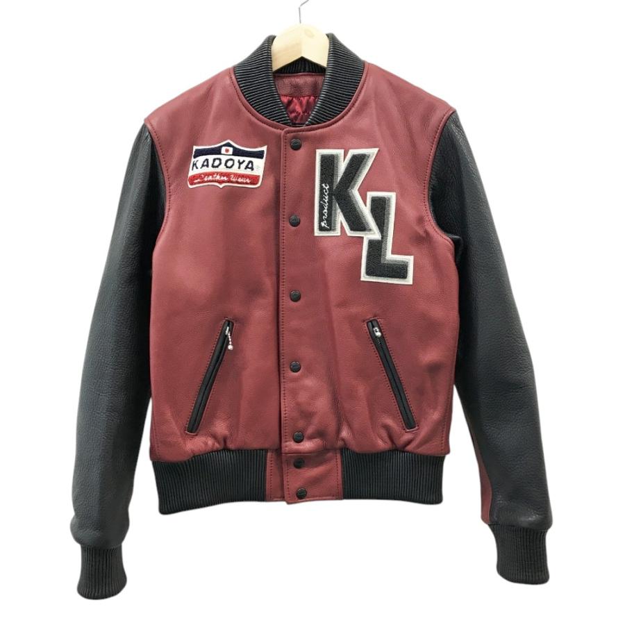 KADOYA レッドジャンパー カドヤ（KADOYA） 【美品】KADOYA スタジャン レザージャケット レッド