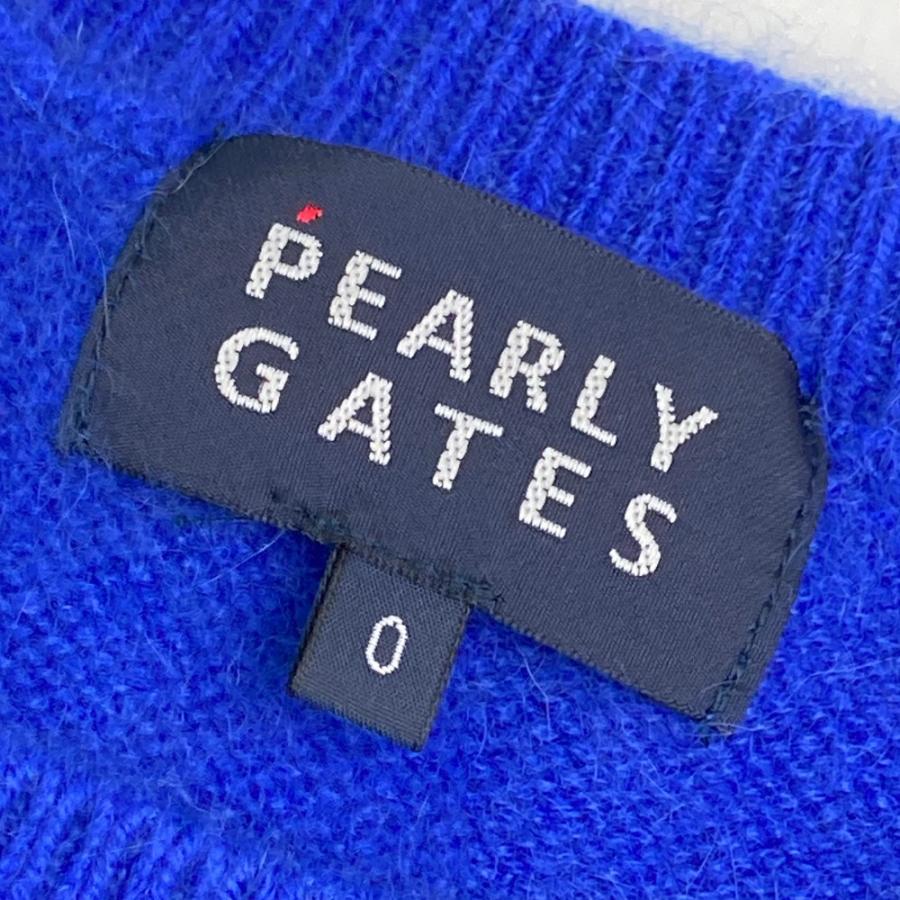 【新品・タグ付】パーリーゲイツ　ゴルフセーター ボーダー　白×紺　ウール混 PEARLY GATES パーリーゲイツ ウール混 ニットセーター ボーダー柄