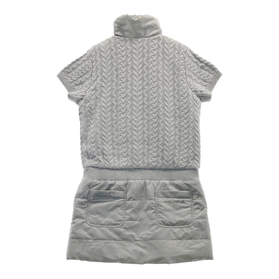 【新品タグ付】【訳あり品】and per se フード付中綿ワンピース ゴルフ AND PER SE アンパスィ 中綿 ワンピース グレー系 L ゴルフウェア