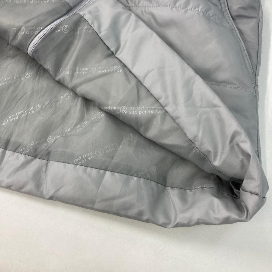 AND PER SE アンパスィ 中綿 ワンピース グレー系 L ゴルフウェア