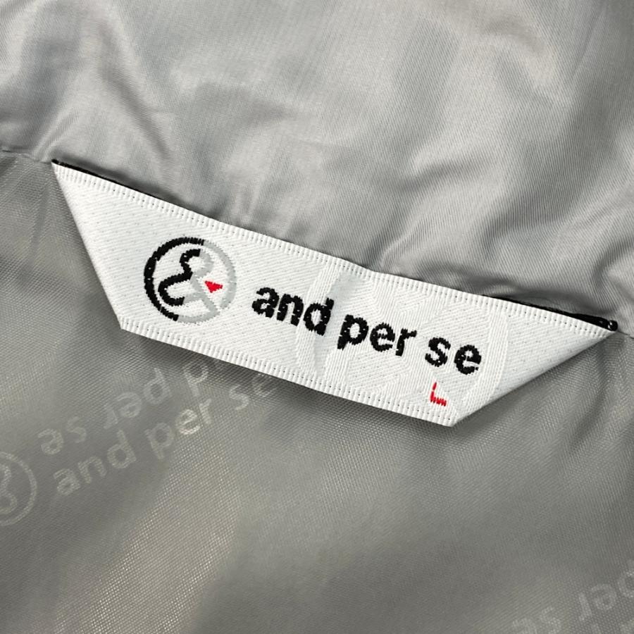 AND PER SE アンパスィ 中綿 ワンピース グレー系 L ゴルフウェア