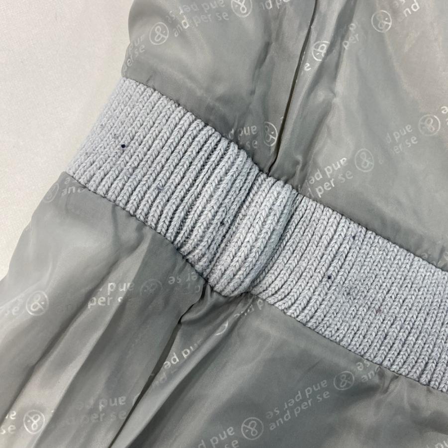 AND PER SE アンパスィ 中綿 ワンピース グレー系 L ゴルフウェア