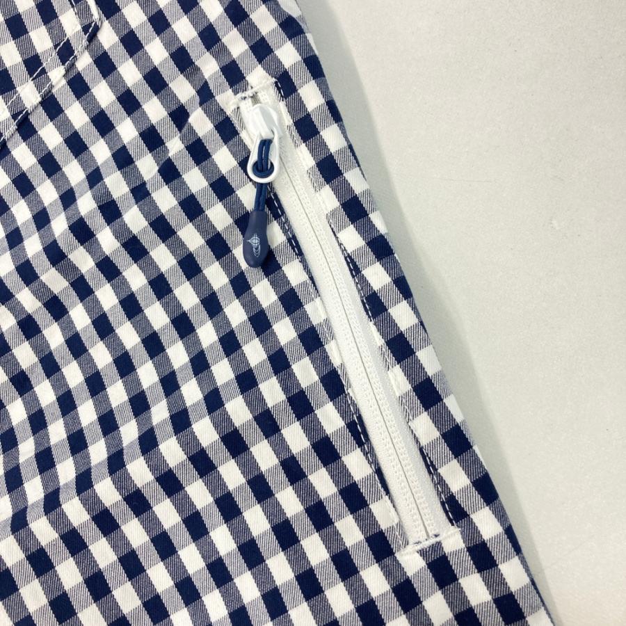 BEAMS GOLF ビームスゴルフ ストレッチパンツ チェック柄 ネイビー系 L