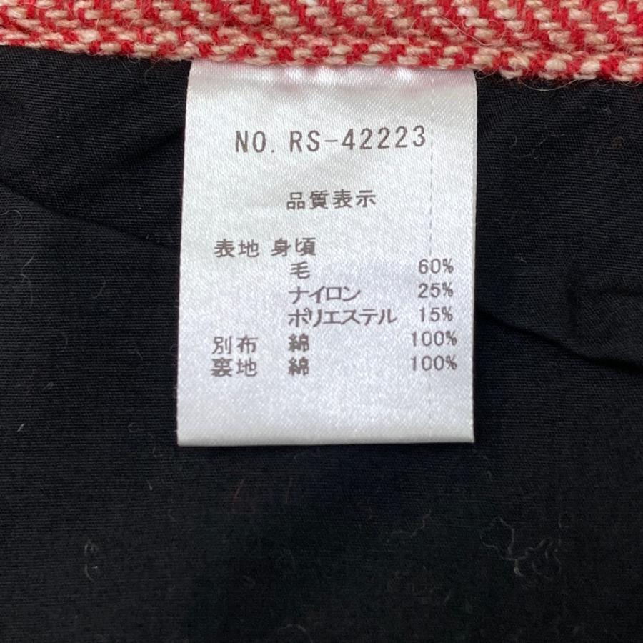 サイズ：5 RUSSELUNO ラッセルノ  ウール混 パンツ ヘリンボーン柄 レッド系 [240101452859] ゴルフウェア メンズ ストスト RUSSELUNO ラッセルノ ウール混 パンツ ヘリンボーン柄 レッド系 5