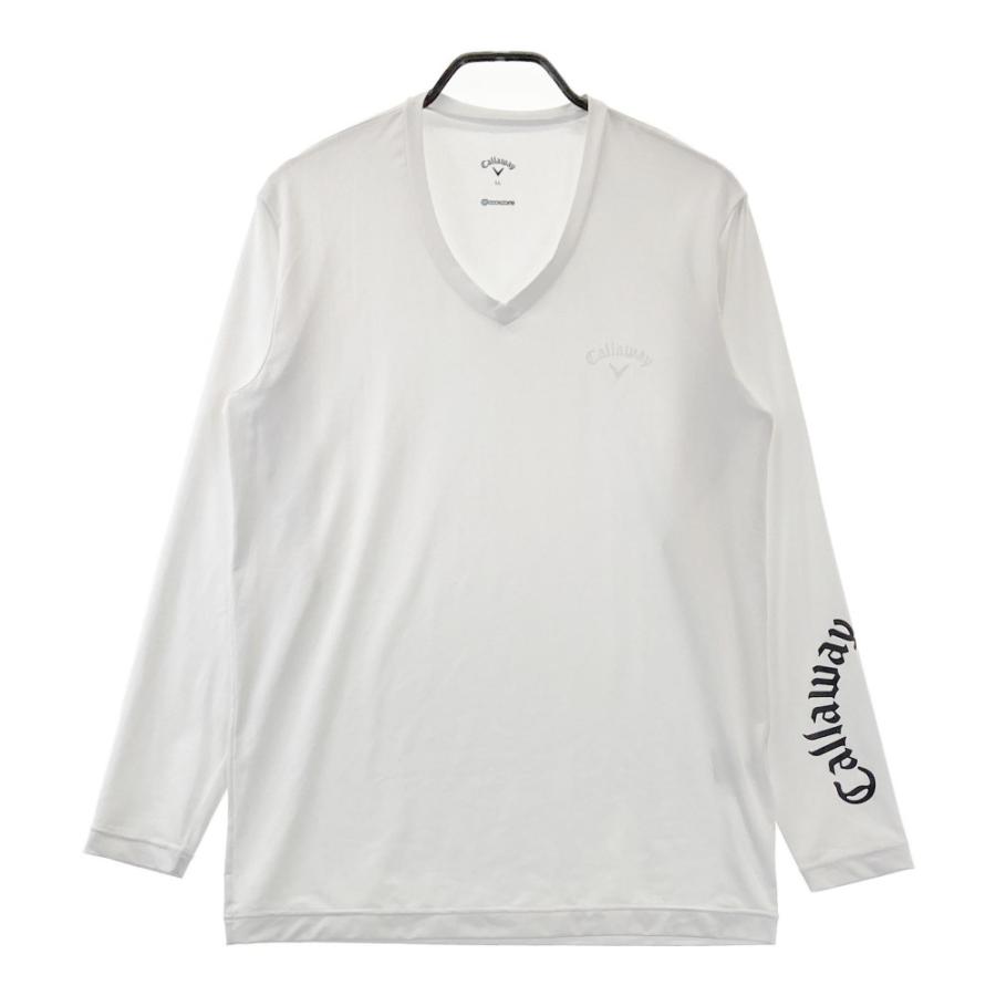 Callaway ホワイト 長袖シャツ CALLAWAY キャロウェイ 2024年モデル 長袖Tシャツ プリント
