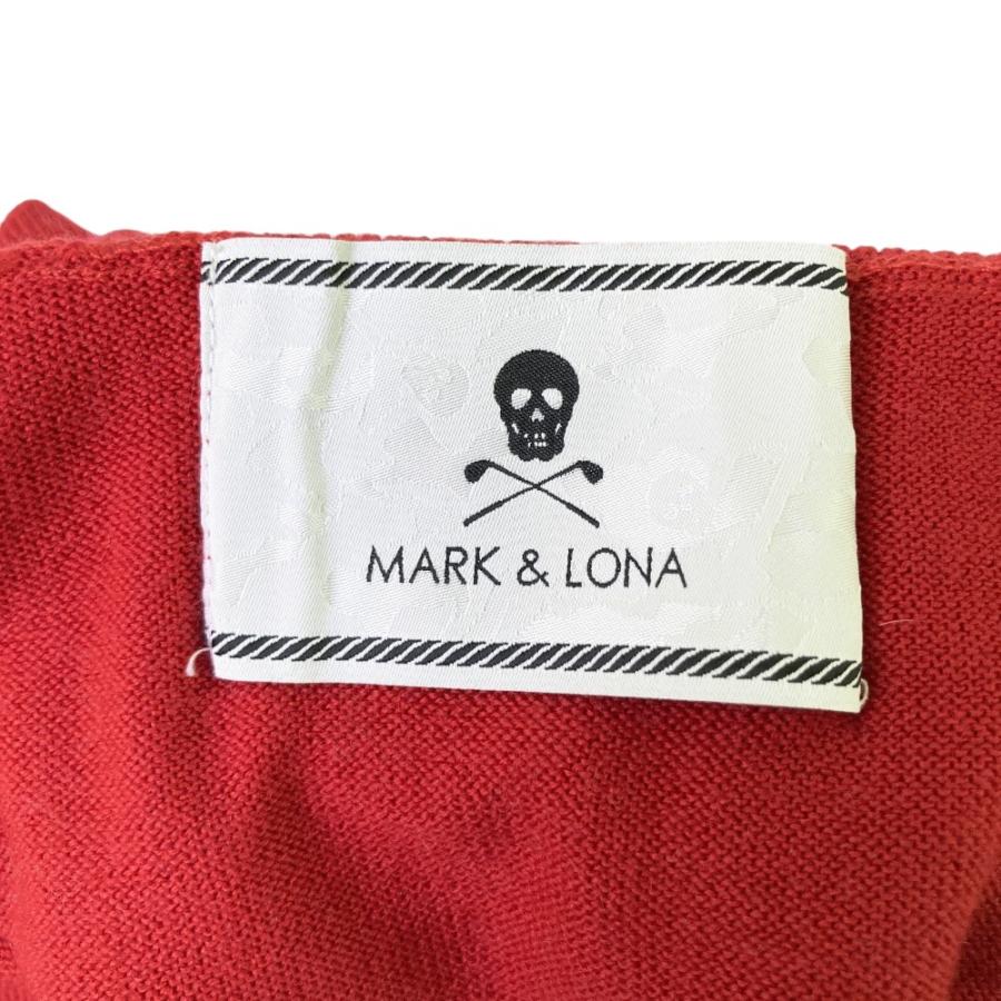 MARK\u0026LONA マークアンドロナ  タートルネックニットセーター ウール混  レッド系 S ゴルフウェア メンズの画像