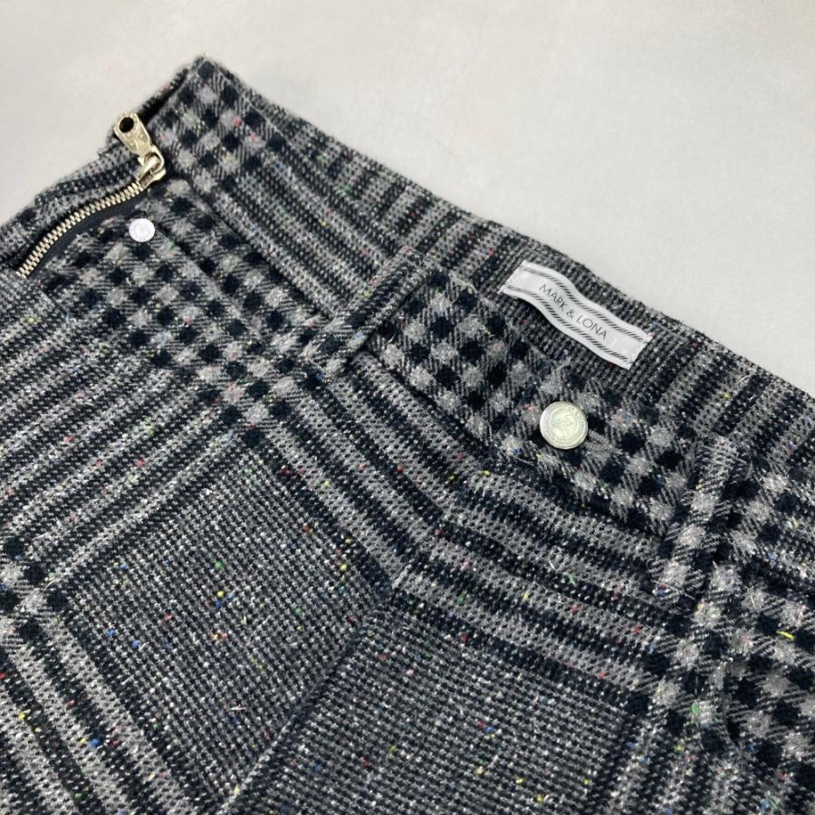MARK&LONA（マークアンドロナ） ストレッチパンツ チェック柄 グレー系