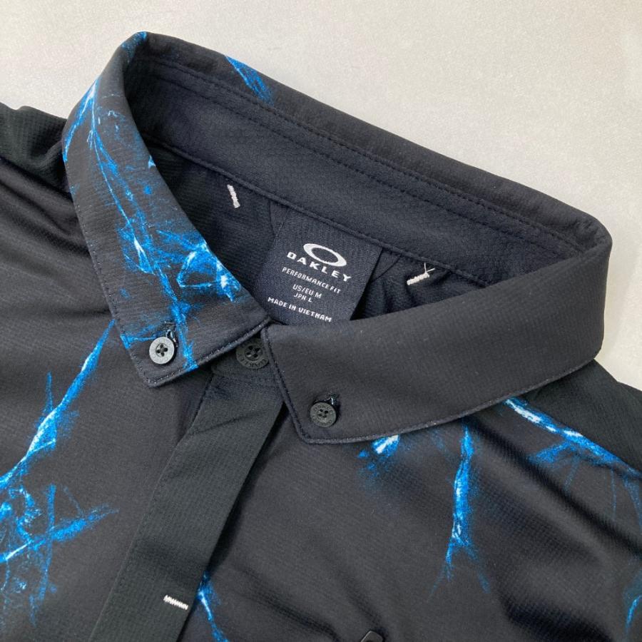 サイズ：L OAKLEY オークリー FOA406439 2024年モデル 半袖ポロシャツ  ブラック系 [240101418638] ゴルフウェア メンズ ストスト 新品】OAKLEY オークリー 2024年 半袖ポロシャツ ブラック系 L