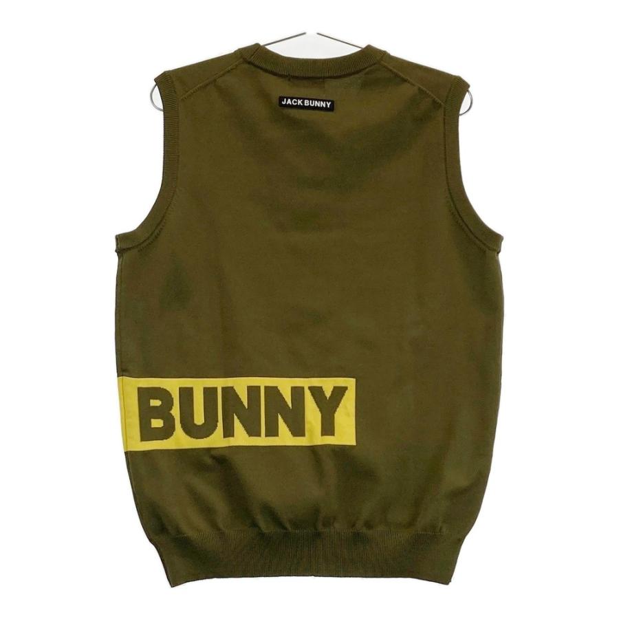 サイズ：4 JACK BUNNY ジャックバニー  ニットベスト  カーキ系 [240101455010] ゴルフウェア メンズ ストスト 新品】JACK BUNNY ジャックバニー ニットベスト カーキ系 4 ゴルフ