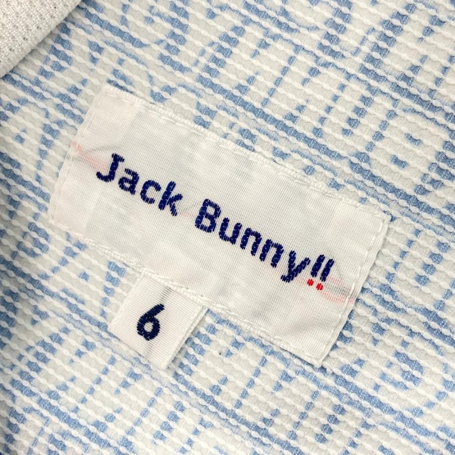 JACK BUNNY ジャックバニー ロングパンツ ロゴ 総柄 ブルー系 6 ゴルフ