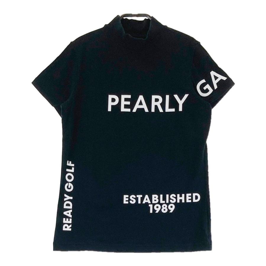PEARLY GATES パーリーゲイツ 半袖ハイネックTシャツ ブラック系