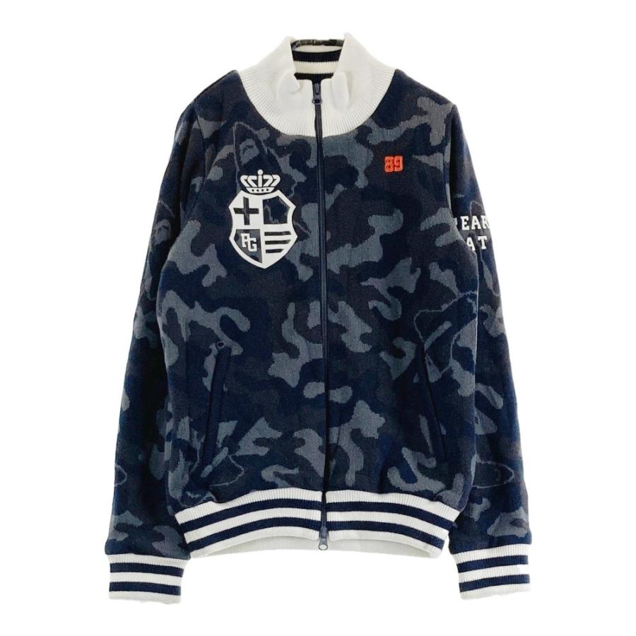 PEARLY GATES（パーリーゲイツ） ニットジャケット カモフラ グレー系