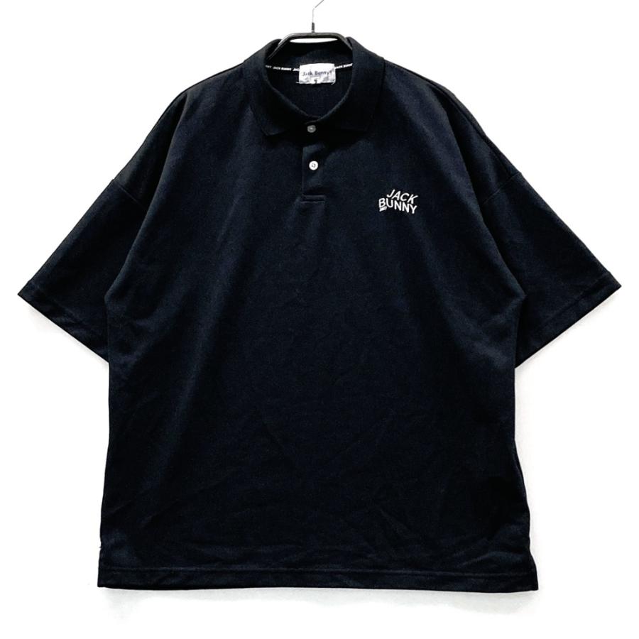0サイズS ジャックバニー ポロシャツ ブラック レディース 新品 ゴルフ JACK BUNNY ジャックバニー 2023年モデル 半袖ポロシャツ ブラック系 4