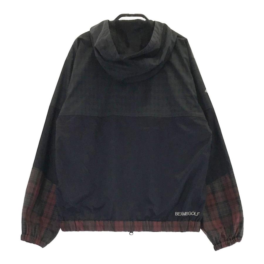 サイズ：M BEAMS GOLF ビームスゴルフ  フード付き ジップジャケット チェック柄 ブラック系 [240101456508] ゴルフウェア レディース ストスト BEAMS GOLF（ビームス ゴルフ） フード付き ジップジャケット チェック