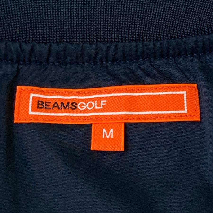 サイズ：M BEAMS GOLF ビームスゴルフ  裏メッシュブルゾン ロゴ  ネイビー系 [240101456586] ゴルフウェア メンズ ストスト BEAMS GOLF ビームスゴルフ 裏メッシュブルゾン ロゴ ネイビー系