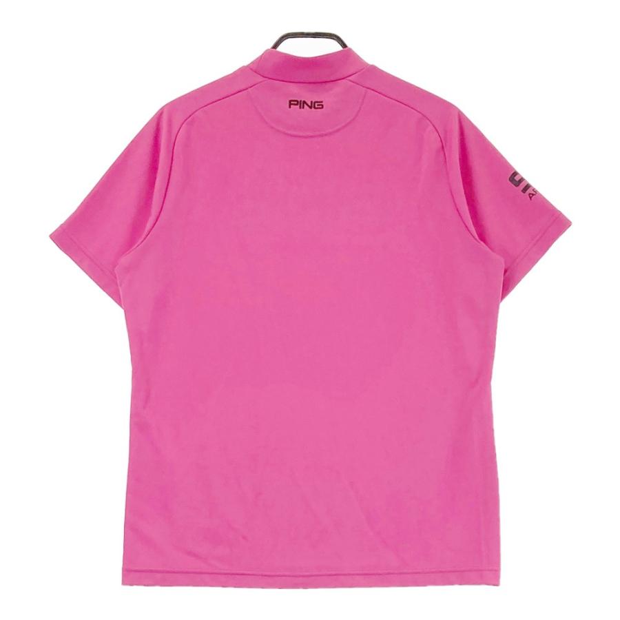 PING ピン ハイネック 半袖Tシャツ ピンク系 L ゴルフウェア メンズ