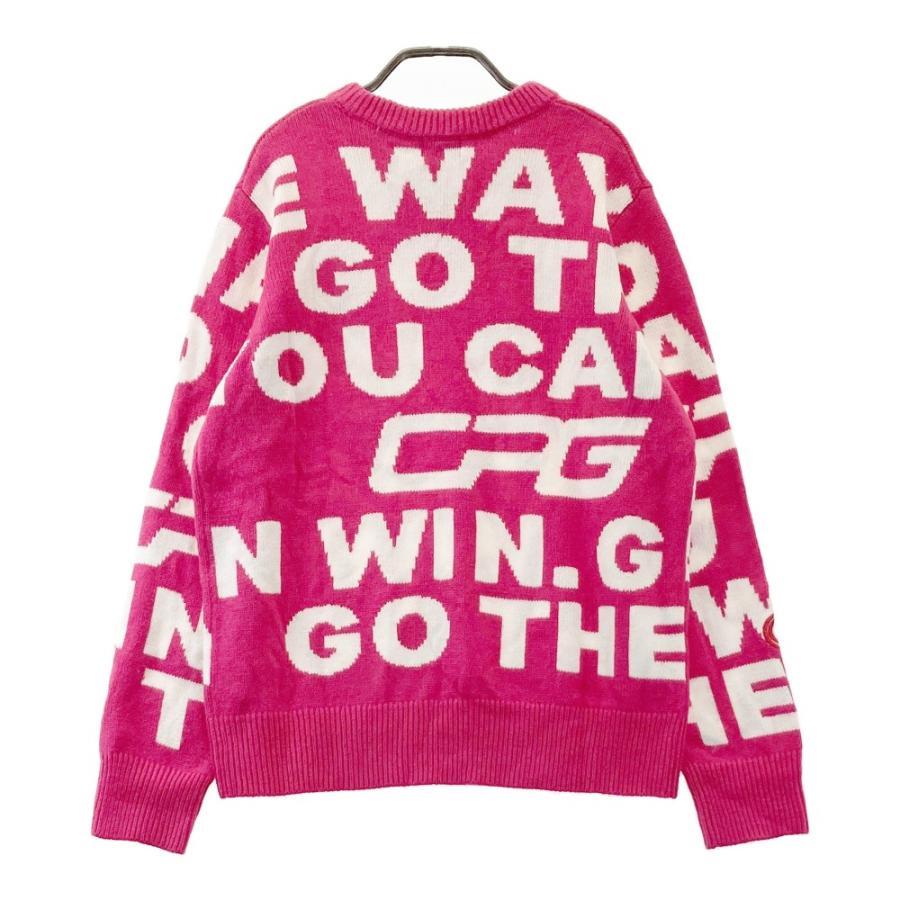 CPG GOLF ゴルフウェア　ニット　セーター　総柄　シーピージー　レディース CPG GOLF シーピージーゴルフ ニットセーター ピンク系 L ゴルフウェア