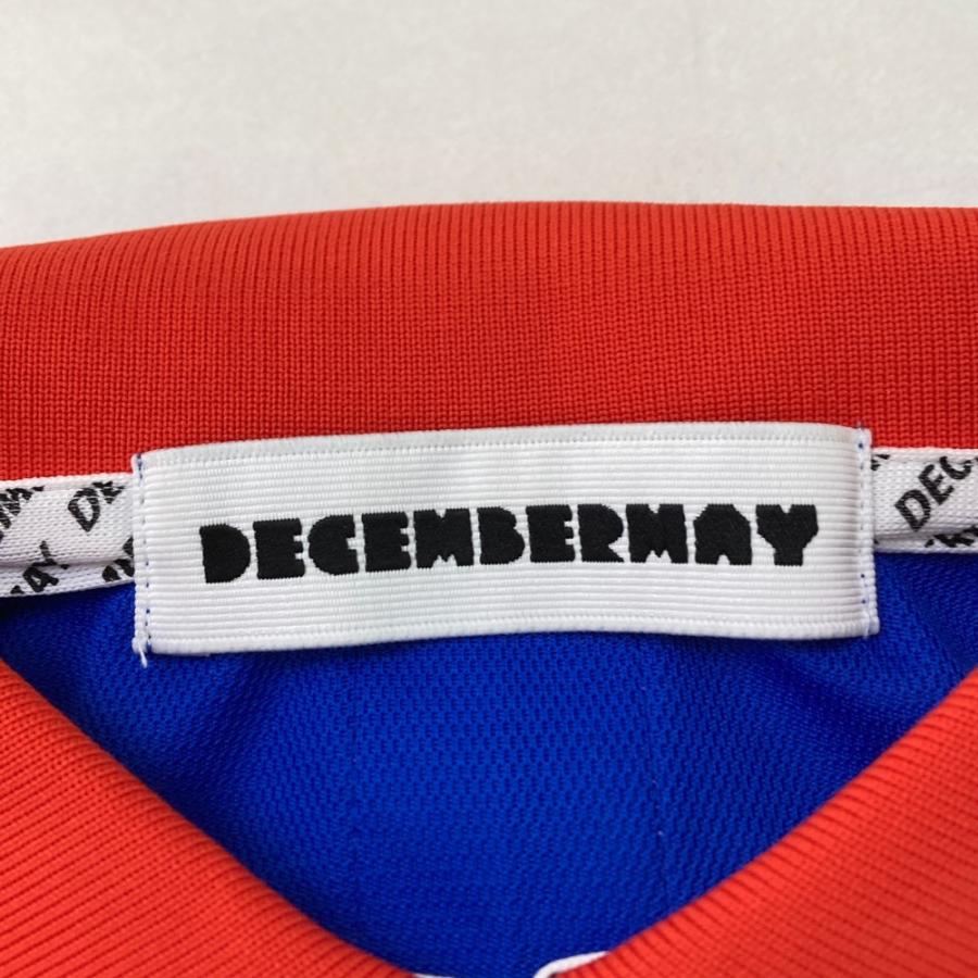 DECEMBERMAY ディセンバーメイ ハーフジップ 半袖ポロシャツ ネイビー