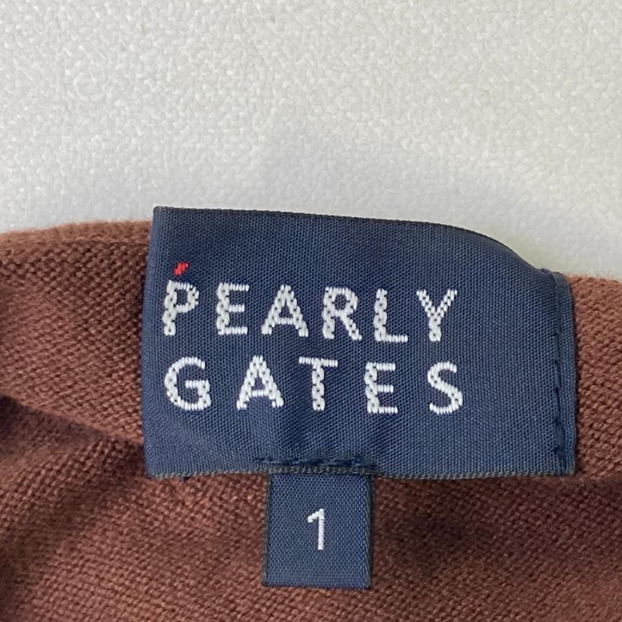 サイズ：1 PEARLY GATES パーリーゲイツ  タートルネック 長袖ニットセーター  ブラウン系 [240101457020] ゴルフウェア レディース ストスト PEARLY GATES パーリーゲイツ タートルネック 長袖ニットセーター