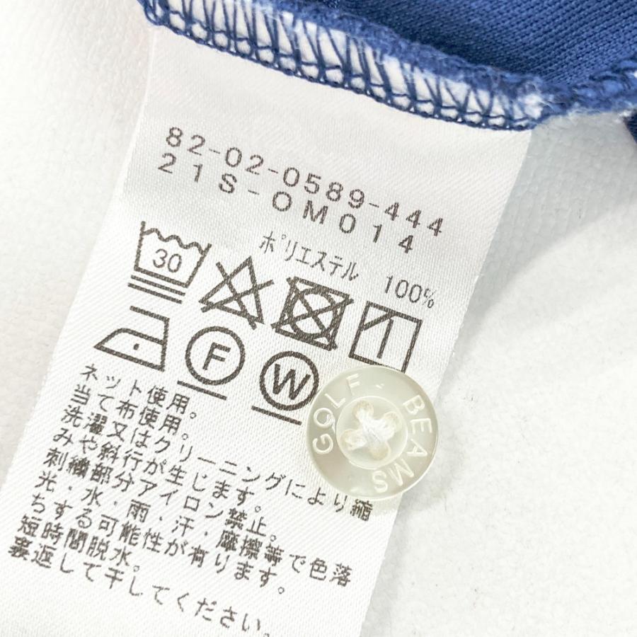 BEAMS GOLF ビームスゴルフ 半袖ポロシャツ 刺繍 ネイビー系 M ゴルフ