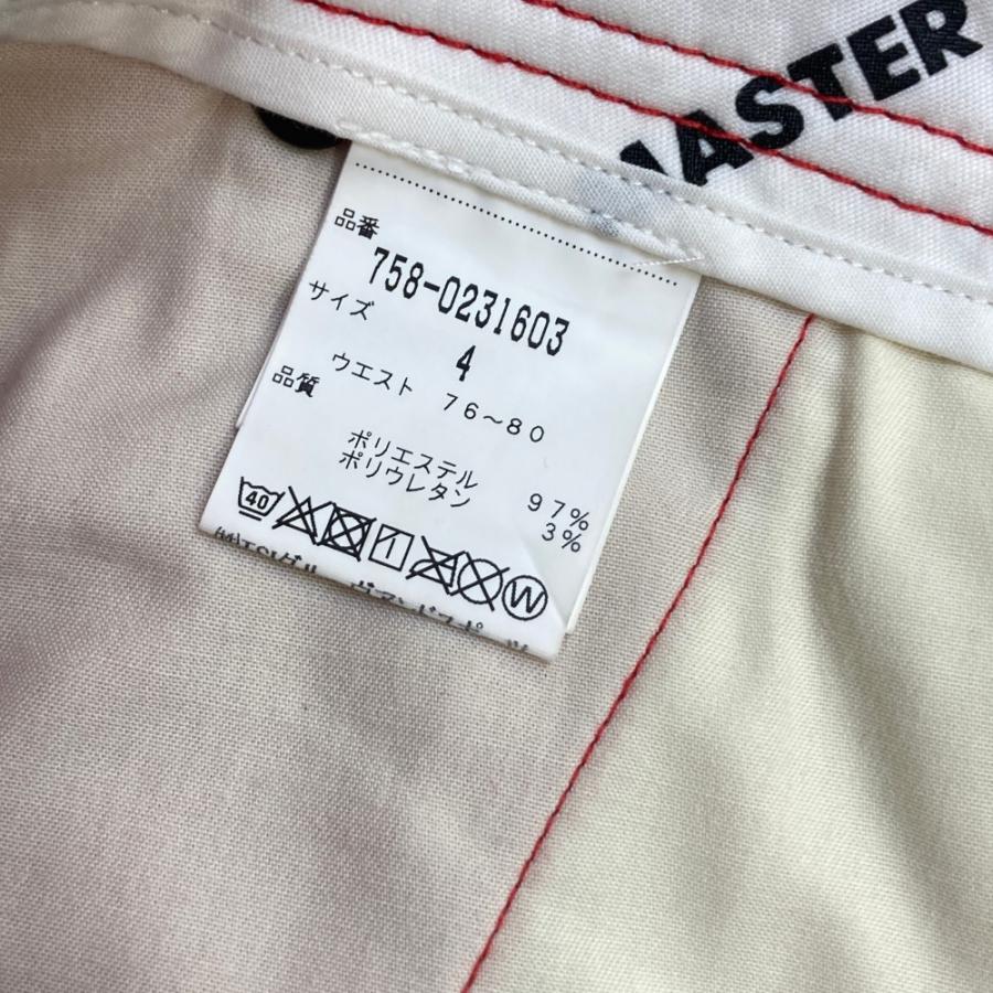 サイズ：4 MASTER BUNNY EDITION マスターバニーエディション  ストレッチ ロングパンツ  レッド系 [240101457607] ゴルフウェア メンズ ストスト MASTER BUNNY EDITION マスターバニーエディション ストレッチ ロング