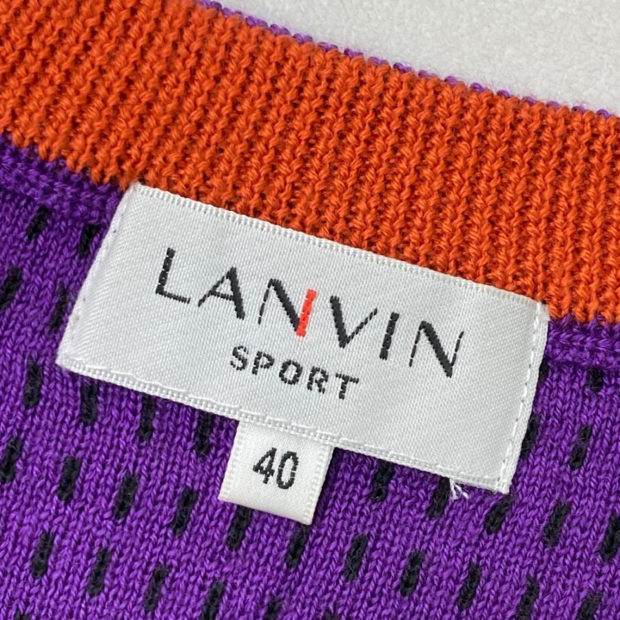 LANVIN SPORT ランバン スポール Vネック ニットセーター ブラック系
