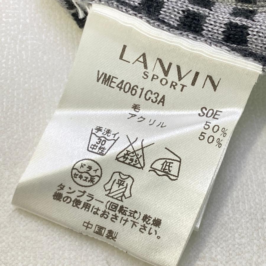 LANVIN SPORT ランバン スポール Vネック ニットセーター ブラック系