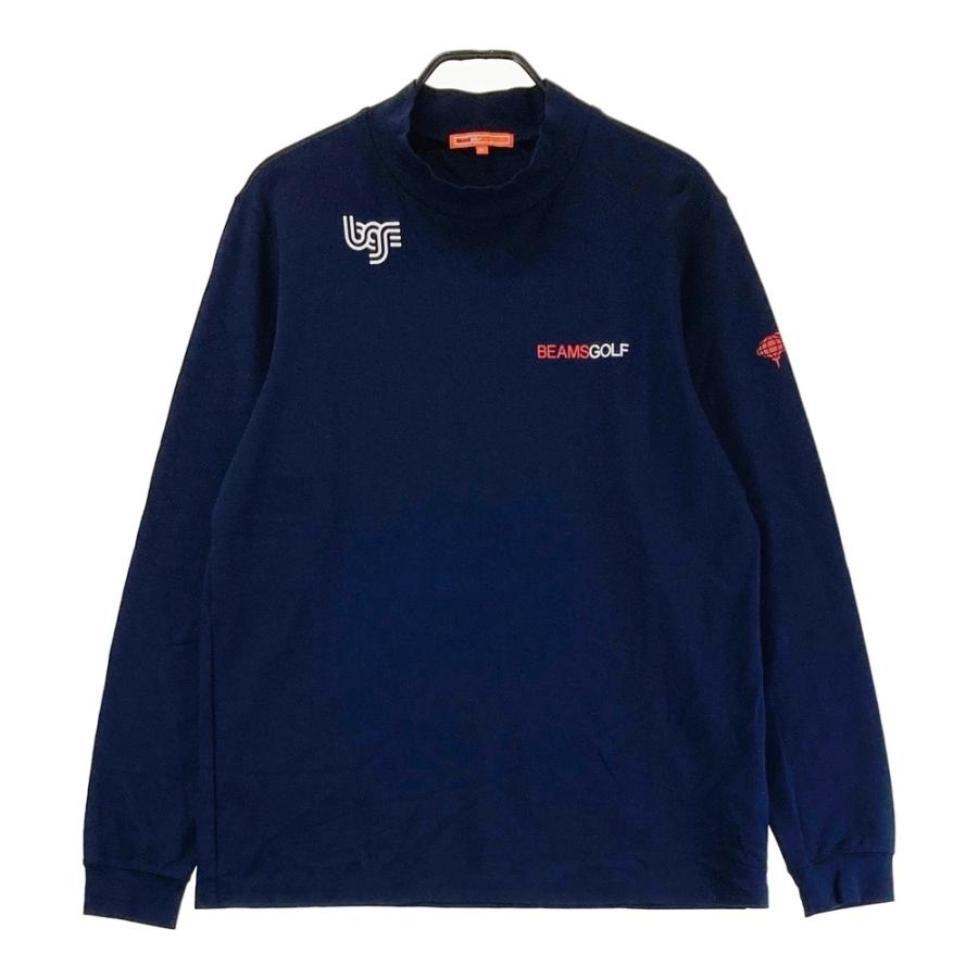 【美品】ビームスゴルフ　BEAMSGOLF　メンズ　モックネック　M　ネイビー BEAMS GOLF ビームスゴルフ 2024年モデル モックネック 長袖T