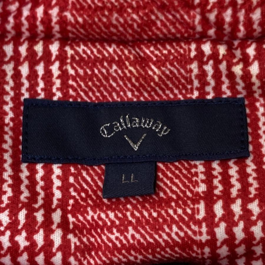 サイズ：LL CALLAWAY キャロウェイ  中綿ベスト チェック柄 レッド系 [240101458091] ゴルフウェア メンズ ストスト Callaway（キャロウェイ） 中綿ベスト チェック柄 レッド系 LL ゴルフ