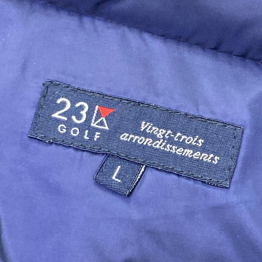 23区GOLF ニジュウサンクゴルフ ダウンジップジャケット ネイビー系 L