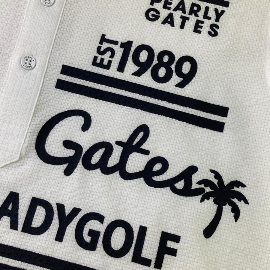 PEARLY GATES パーリーゲイツ 半袖ポロシャツ シアサッカー ホワイト系