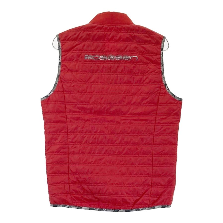 ロサーセン　ゴルフウェア　中綿ベスト【新品・未使用!】 ROSASEN ロサーセン 中綿 ジップベスト レッド系 M ゴルフウェア