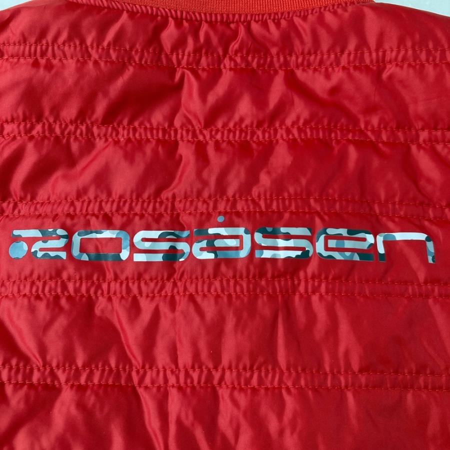 ロサーセン　ゴルフウェア　中綿ベスト【新品・未使用!】 ROSASEN ロサーセン 中綿 ジップベスト レッド系 M ゴルフウェア