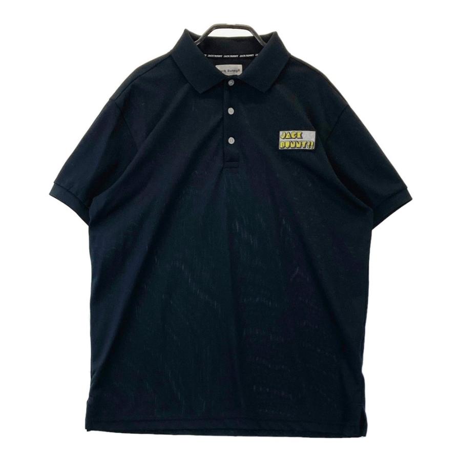 ジャックバニー ブラック　ポロシャツ【サイズ7】 JACK BUNNY ジャックバニー 半袖ポロシャツ ブラック系 7 ゴルフ