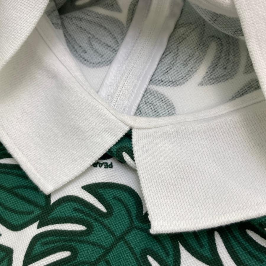 PEARLY GATES パーリーゲイツ ノースリーブ 襟付Tシャツ リーフ