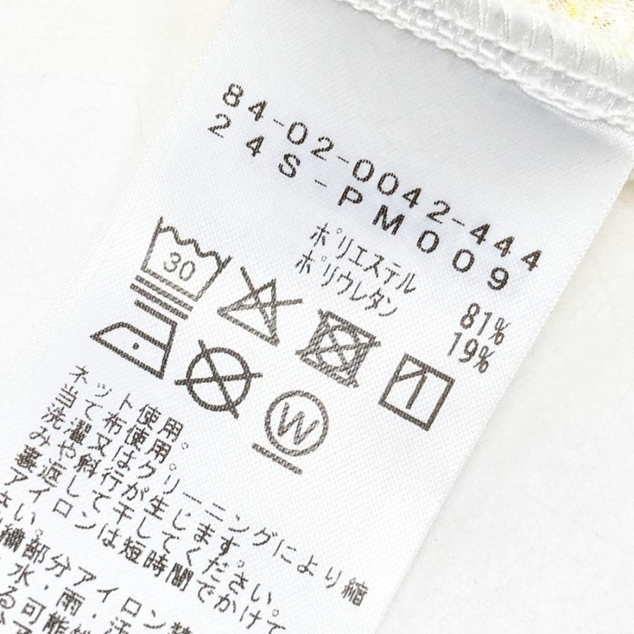BEAMS GOLF ビームスゴルフ 2024年 半袖ポロシャツ メッシュ 花柄 イエロー系 XL ゴルフウェア メンズの画像