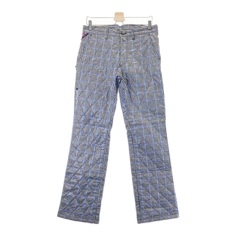【美品】Admiral 中綿入りチェック柄ゴルフパンツ 新品】ADMIRAL アドミラル 中綿 ロングパンツ チェック柄 ブラック系 L