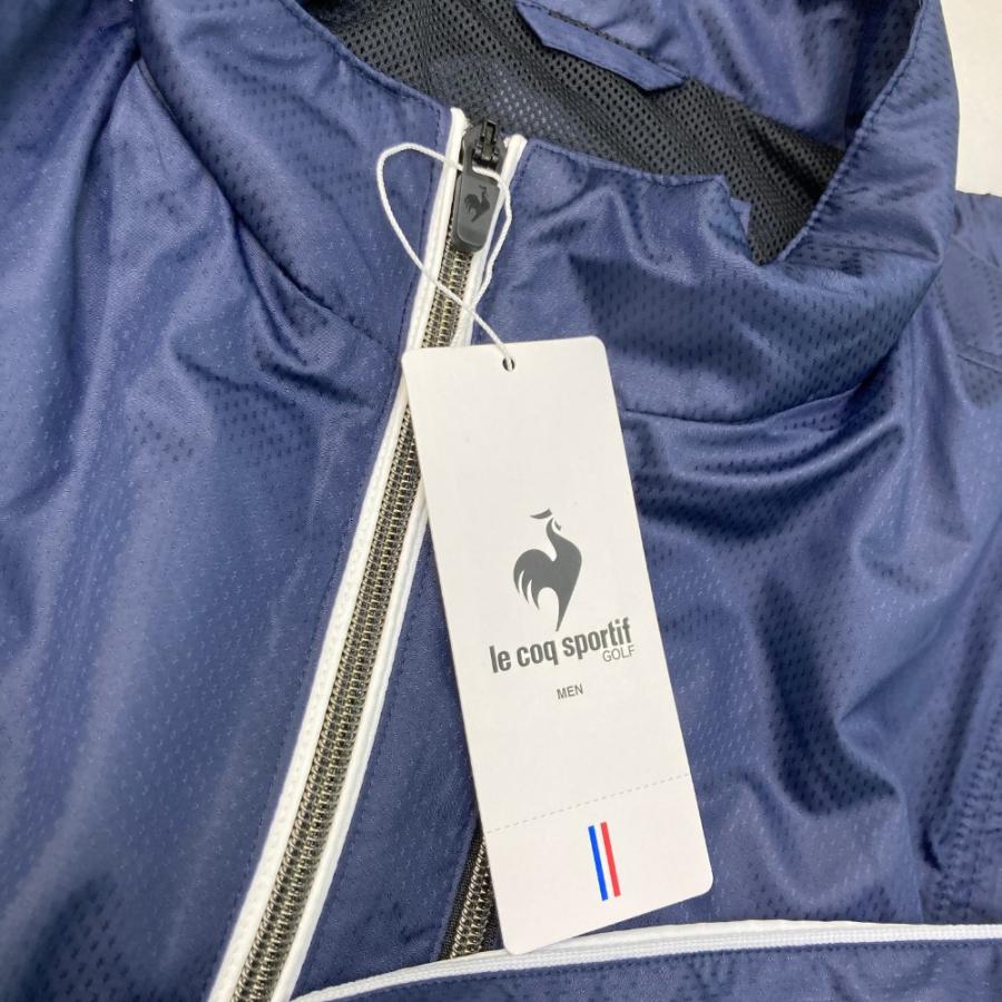 サイズ：L LE COQ GOLF ルコックゴルフ QGMVJK00 2WAYジャケット  ネイビー系 [240101460543] ゴルフウェア メンズ ストスト le coq sportif GOLF（ルコックスポルティフ ゴルフ） 【新品】LE COQ
