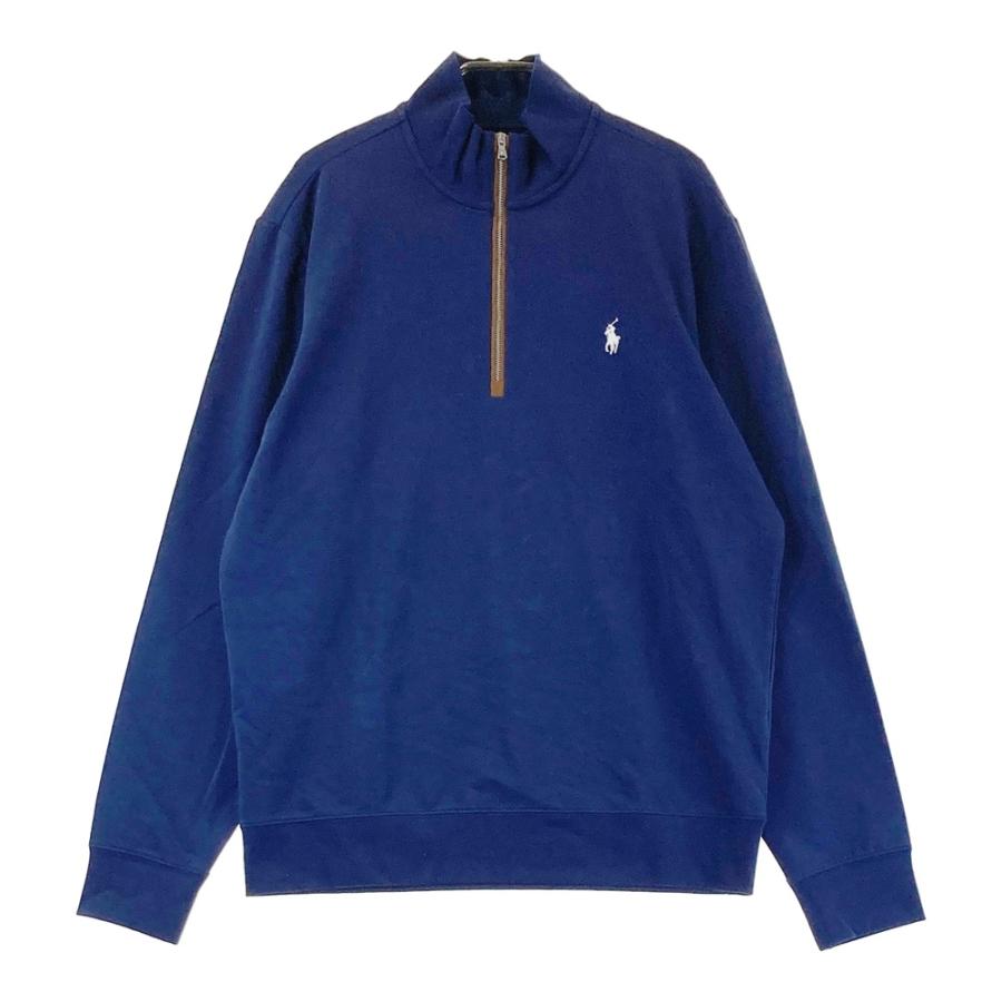 新品未使用 POLO ラルフローレン メンズ ハーフジップ ネイビー L 新品】POLO RALPH LAUREN ポロ ラルフローレン 長袖ハーフジップ