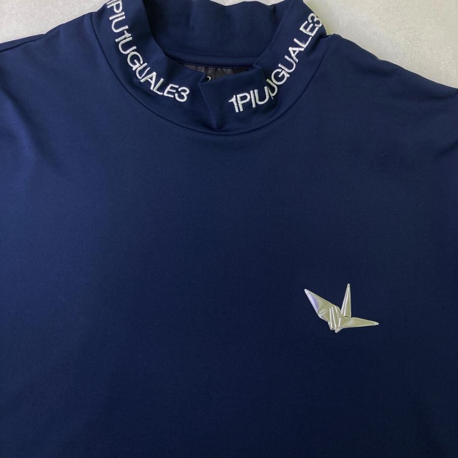 1PIU1UGUALE3 GOLF 半袖ハイネックシャツ 1PIU1UGUALE3 GOLF ハイネック半袖Tシャツ ネイビー系 4 ゴルフウェア