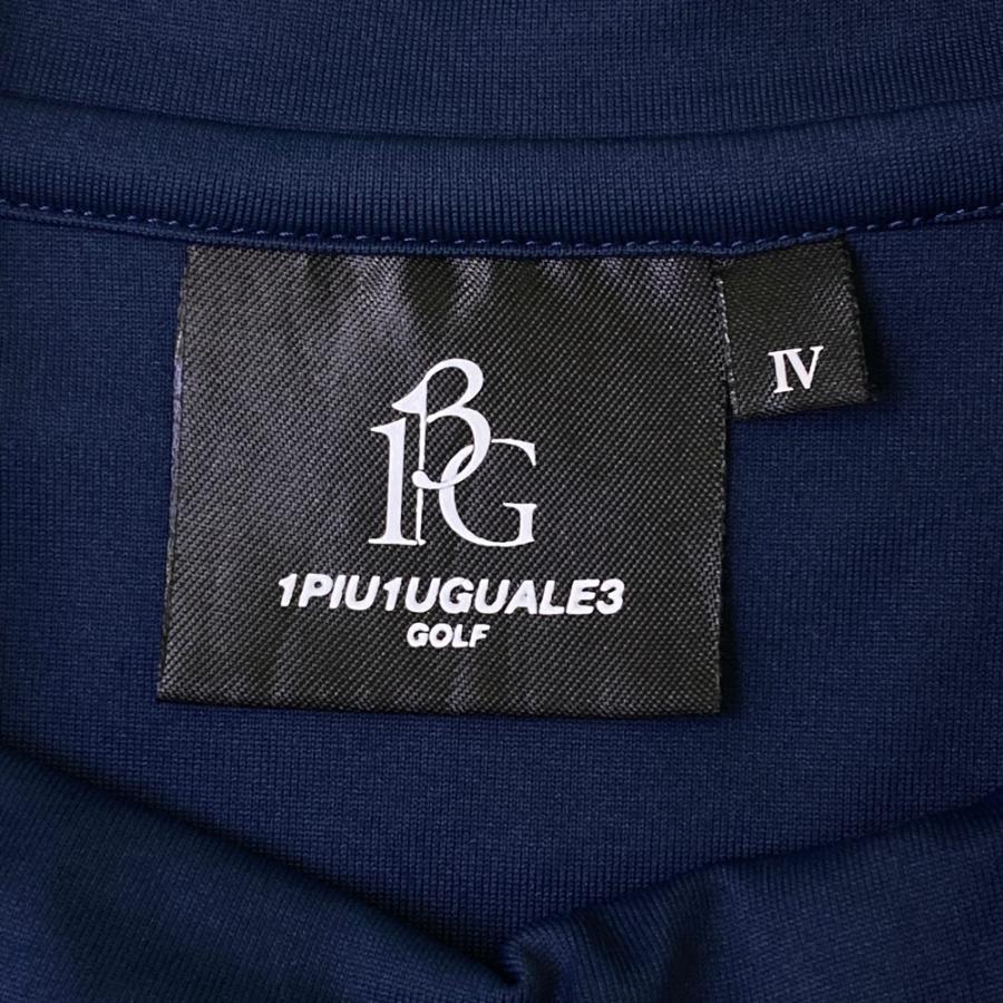 1PIU1UGUALE3 GOLF ハイネック半袖Tシャツ ネイビー系 4 ゴルフウェア