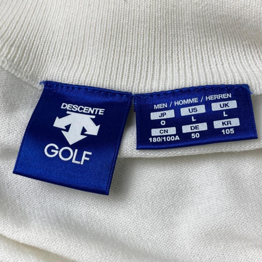 DESCENTE GOLF デサントゴルフ ハーフジップ ニットセーター ホワイト
