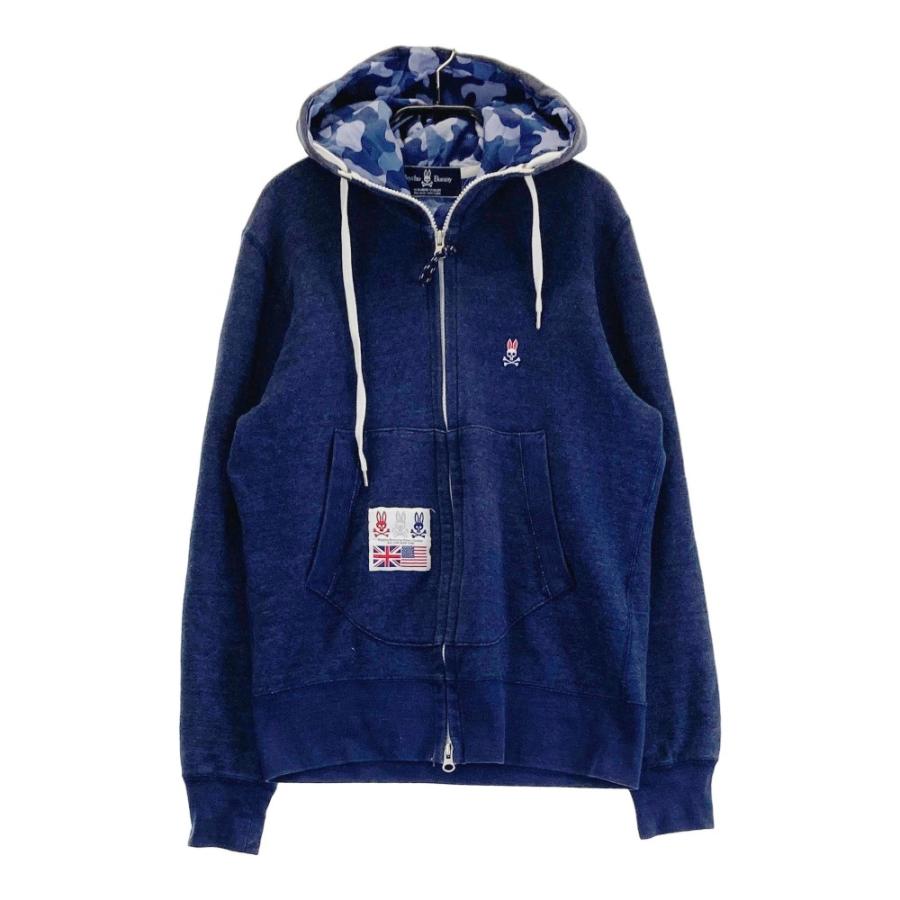 PSYCHO BUNNY サイコバニー ジップジャケット パーカー ネイビー系 M