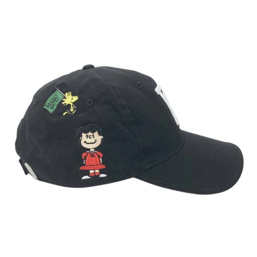PEARLY GATES パーリーゲイツ ×PEANUTS キャップ スヌーピー ブラック