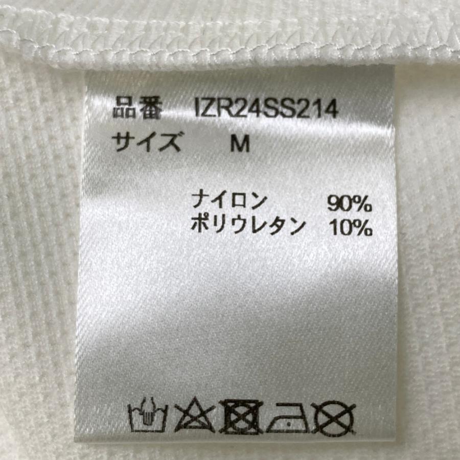 サイズ：M IZREEL イズリール 2024年モデル ハイネック 半袖Tシャツ  ホワイト系 [240101462801] ゴルフウェア メンズ ストスト IZREEL イズリール 2024年モデル ハイネック 半袖Tシャツ