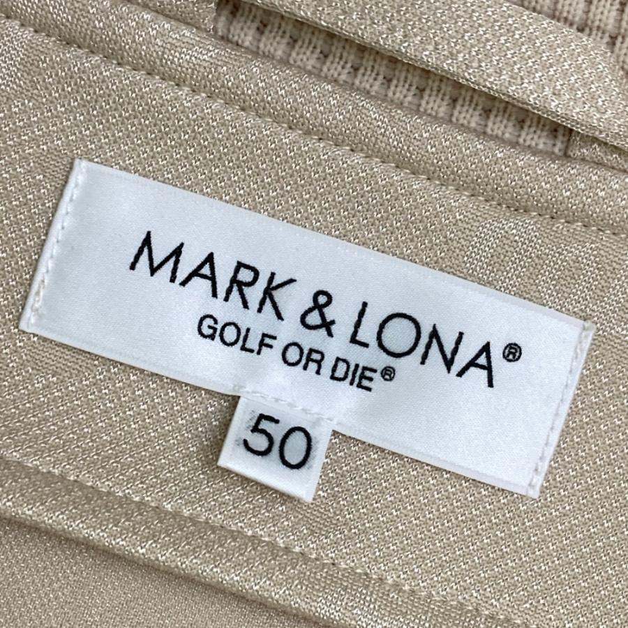 MARK&LONA マークアンドロナ ; ジップジャケット スカル 総柄 ベージュ