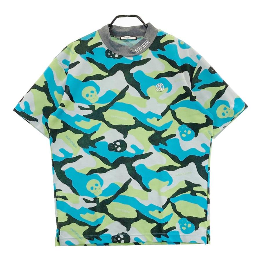MARK&LONA マークアンドロナ カモフラ スカル モックネック Tシャツ