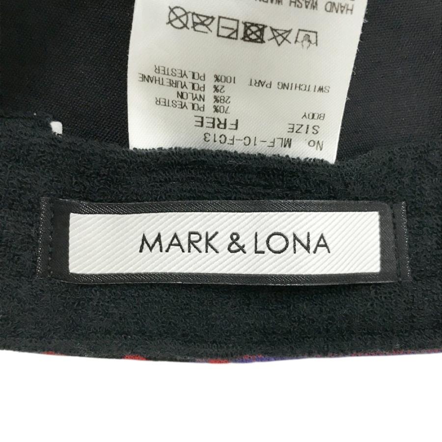 MARK&LONA（マークアンドロナ） キャップ スカル 総柄 レッド系 FREE