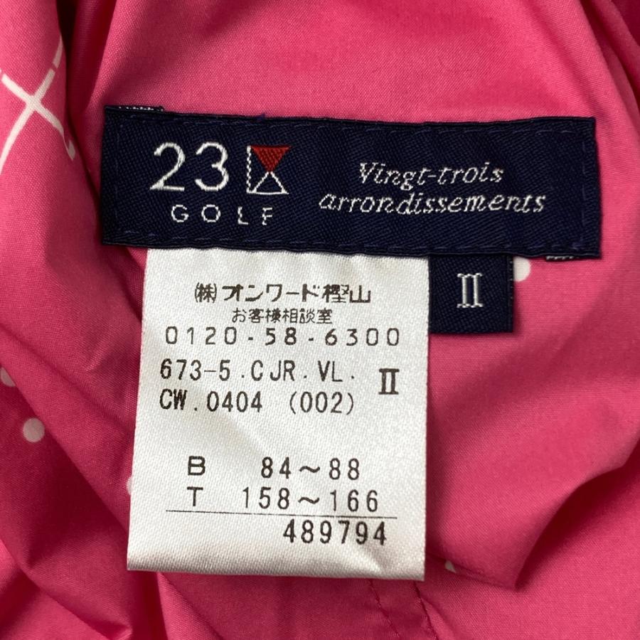 23区GOLF ニジュウサンクゴルフ リバーシブル プルオーバー ピンク系 2