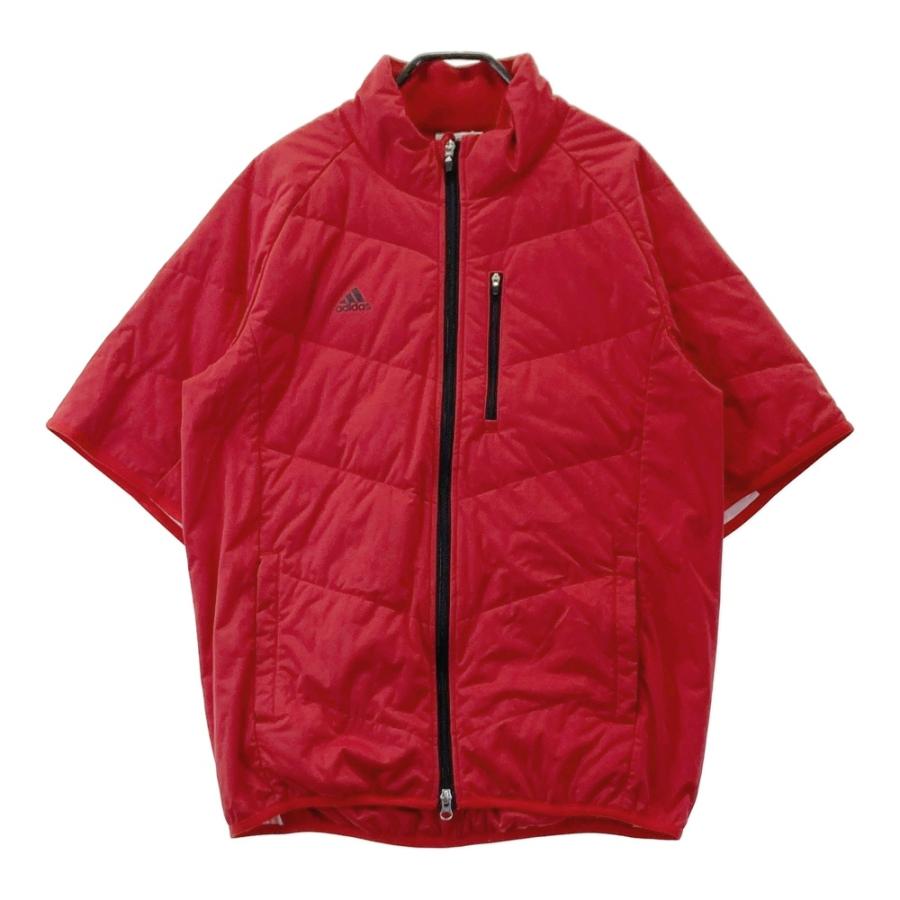 ADIDAS GOLF アディダスゴルフ 半袖 ダウン ジップジャケット レッド系